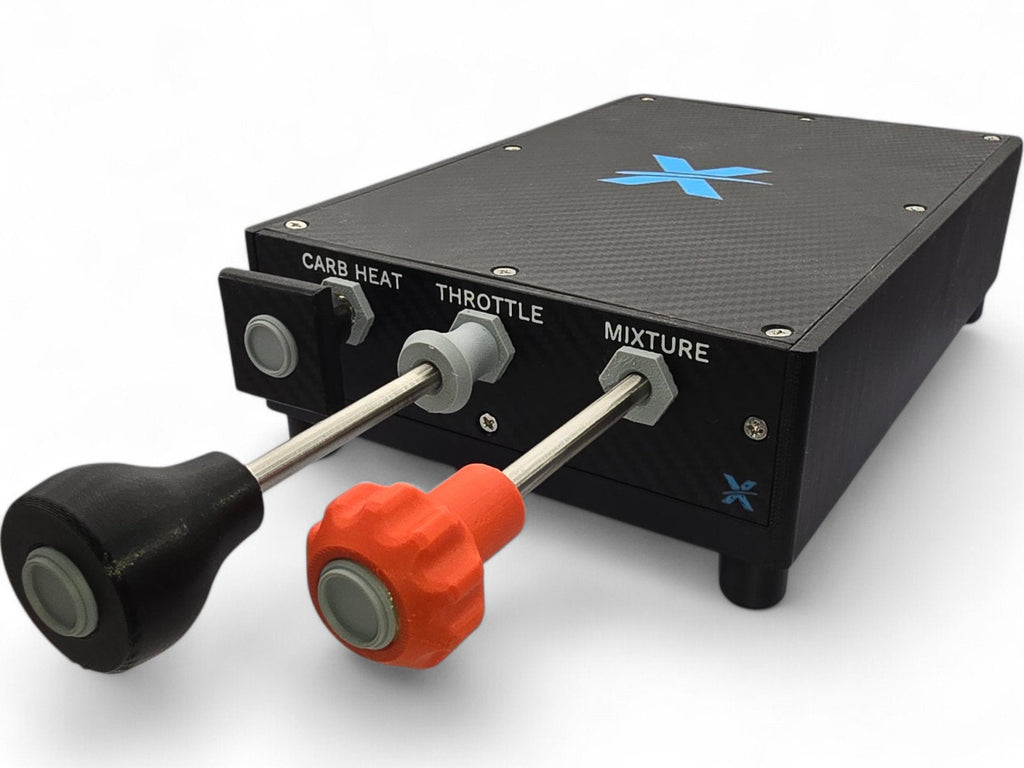 Flight Simulator Throttle Quadrant Carb Heat, Throttle, Mixture - General Aviation Cockpit Controls (MSFS, X-Plane, Aerofly, Prepar3D) - Project-X